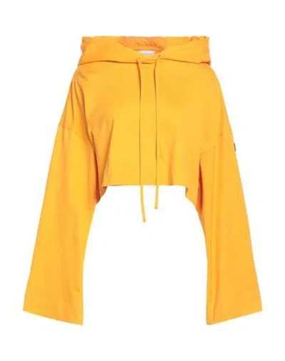 Moncler Woman Sweatshirt Orange Size S Cotton