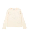 Moncler Woman T-shirt Ivory Size 8 Cotton In White
