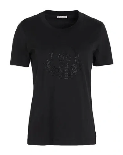 Moncler Woman T-shirt Black Size S Cotton