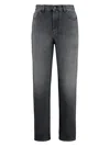 Moncler Women's 5-pocket Straight-leg Jeans In Grey