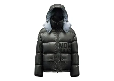 Pre-owned Moncler Women's Abbaye Short Down Jacket In Dark Grey