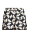 MONCLER WOMEN'S ABSTRACT COTTON SHORTS