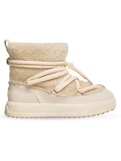 Moncler Women's Altive Mid Snow Boots In Teddy In Sand