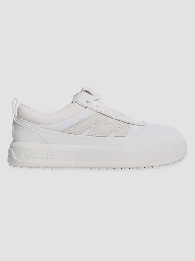 Moncler Women's Altive Sneakers In Nubuck And Suede In White