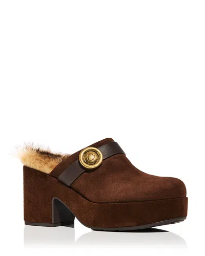 MONCLER WOMEN'S AMALIA PLATFORM CLOGS