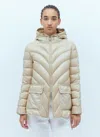 Moncler Argenno Short Parka In Cream
