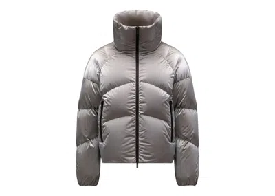 Pre-owned Moncler Women's Avoriaz Short Down Jacket In Silver