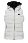Moncler Weser Hooded Down Puffer Vest In White