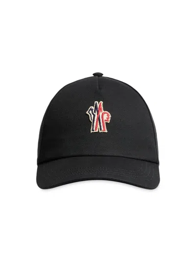 Moncler Gabardine Baseball Cap In Black