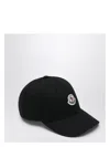 Moncler Logo Patch Baseball Cap In Black
