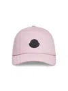 Moncler Logo Patch Gabardine Baseball Cap In Pink