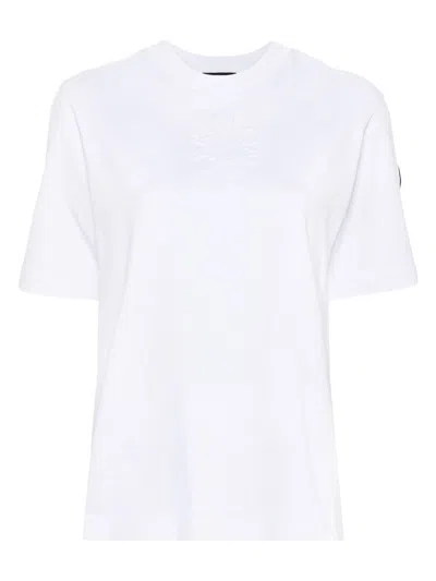 Moncler Logo-embossed Cotton T-shirt In White