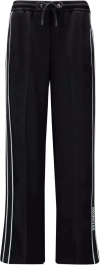 Moncler Satin Track Pants Black In Black