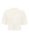 Moncler Basic Polo Shirt With Poplin Inserts Women In Mixed Colours