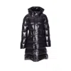 Moncler Long Puffer Jacket With Hood Bellevue In Black