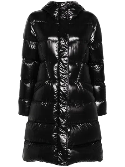 Moncler Women Bellevue Long Down Jacket In Black