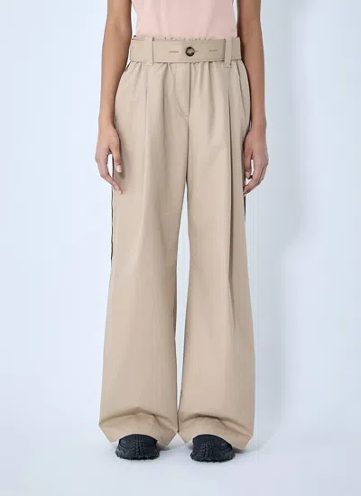Moncler Women Belted Gathered Pants In White