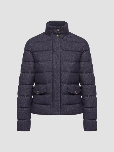 Moncler Women's Bessettez Puffer Jacket In Cotton In Blue
