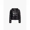 Moncler Bayard Hooded Cropped Down Jacket Black In Black