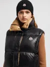 Moncler Knitted Wool Hat In Black