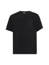 Moncler Women Black Cotton Pocket T-shirt In Black