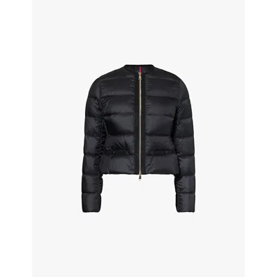 MONCLER WOMENS BLACK LAURINE PADDED SHELL-DOWN JACKET XXL
