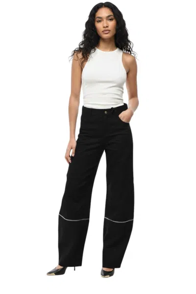 Moncler Women Black Straight Fit Pants