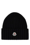 Moncler Women Beanie Wool And Cashmere Hat In Black