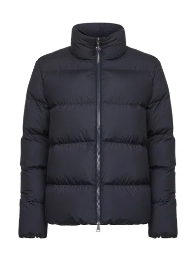 Moncler Women Blue Mauzun Short Down Jacket In Black