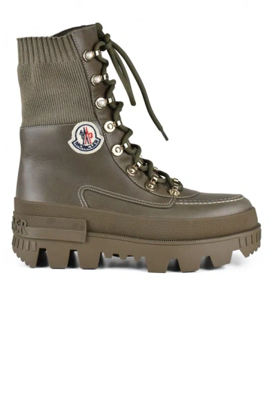 Moncler Women Boots In Yellow