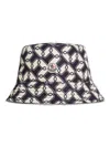 Moncler Logo Monogram Bucket Hat In Aqua