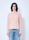 Moncler Women Cable Knit Sweater In Pink