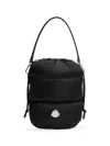 Moncler Caradoc Fabric Bucket Bag With Adjustable Strap In Black