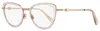 Moncler Women's Cat Eye Eyeglasses Ml5148 034 Bronze/rose 52mm In Multi