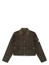 Moncler Chitre Cropped Cotton-canvas Trimmed Padded Quilted Shell Jacket