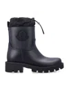 Moncler Kickstream Drawstring-top Logo-patch Ankle Boots In Black