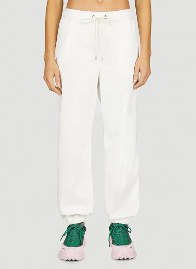 Moncler Women Corduroy Track Pants In Green