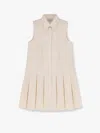 Moncler Women Cotton And Silk Mini Chemisier Dress In Gray