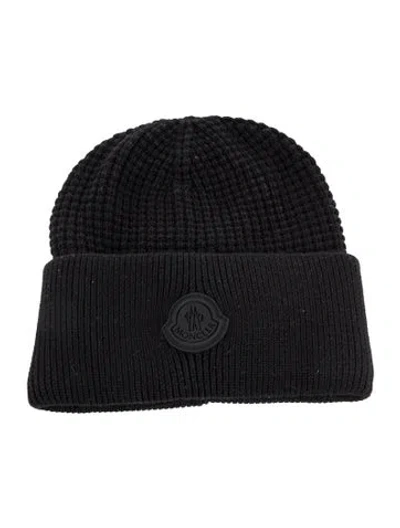 Pre-owned Moncler Women's Cotton Beanie In Black
