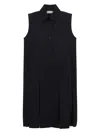 Moncler Cotton Midi Dress In Black