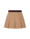 Moncler Pleated Mini Skirt In Neutral