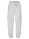 Moncler Cotton Logo Cargo Trousers For Women In Grey