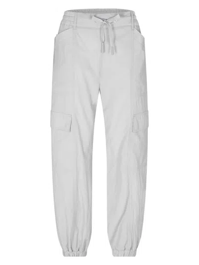 MONCLER WOMEN'S COTTON LOGO CARGO TROUSERS