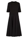 Moncler Women's Cotton T-shirt Dress In Black