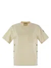 Moncler Women Cotton T-shirt With Pocket In White