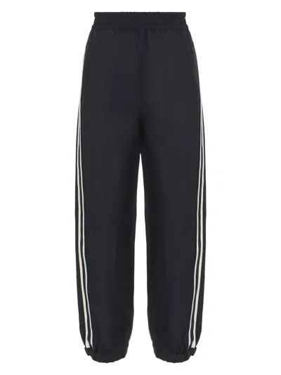 MONCLER WOMEN'S COTTON-TWILL BUSH-TROUSERS