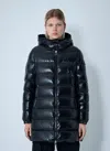 Moncler Women Courcelles Long Down Coat In Black