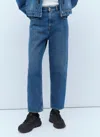 Moncler Women Cropped Jeans In Blue