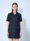 Moncler Women Denim Mini Dress In Blue