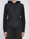 Moncler Diagonal-quilted Sweatshirt In Black